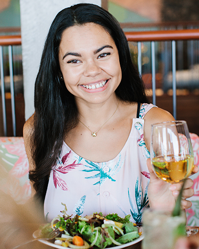 Girl Enjoying Meal